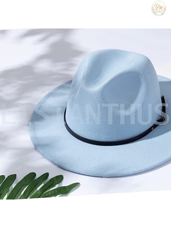 Lisianthus Fedora Hat for Women Belt Buckle Trilby Felt Jazz Hat main image 4